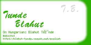 tunde blahut business card